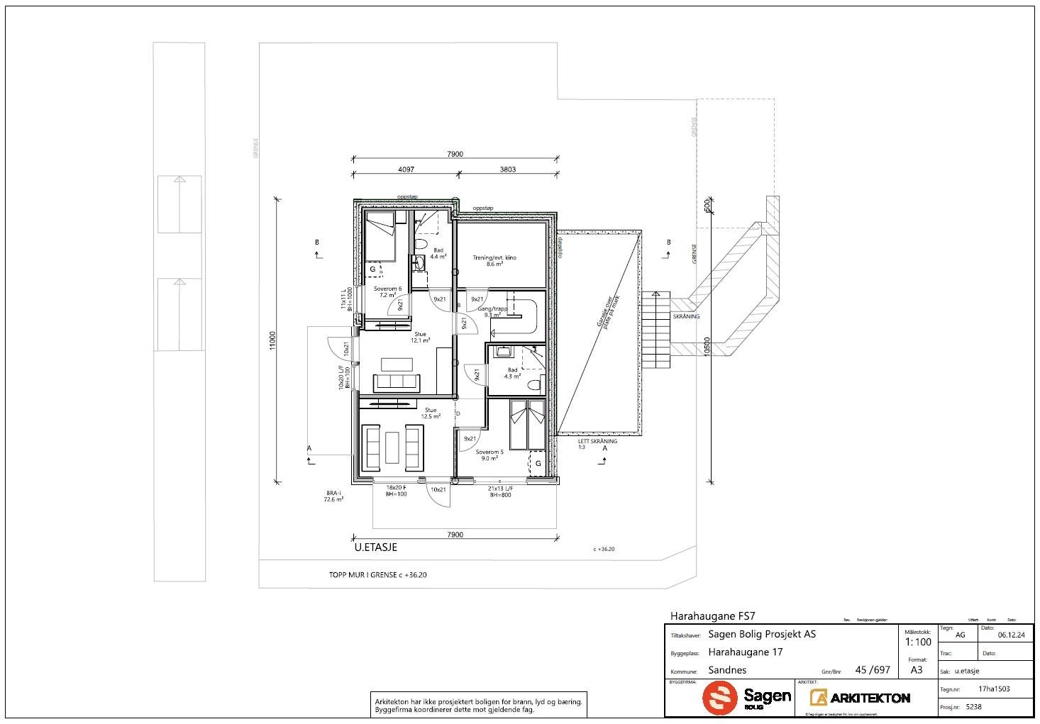 Plantegning u.etg Galleribilde