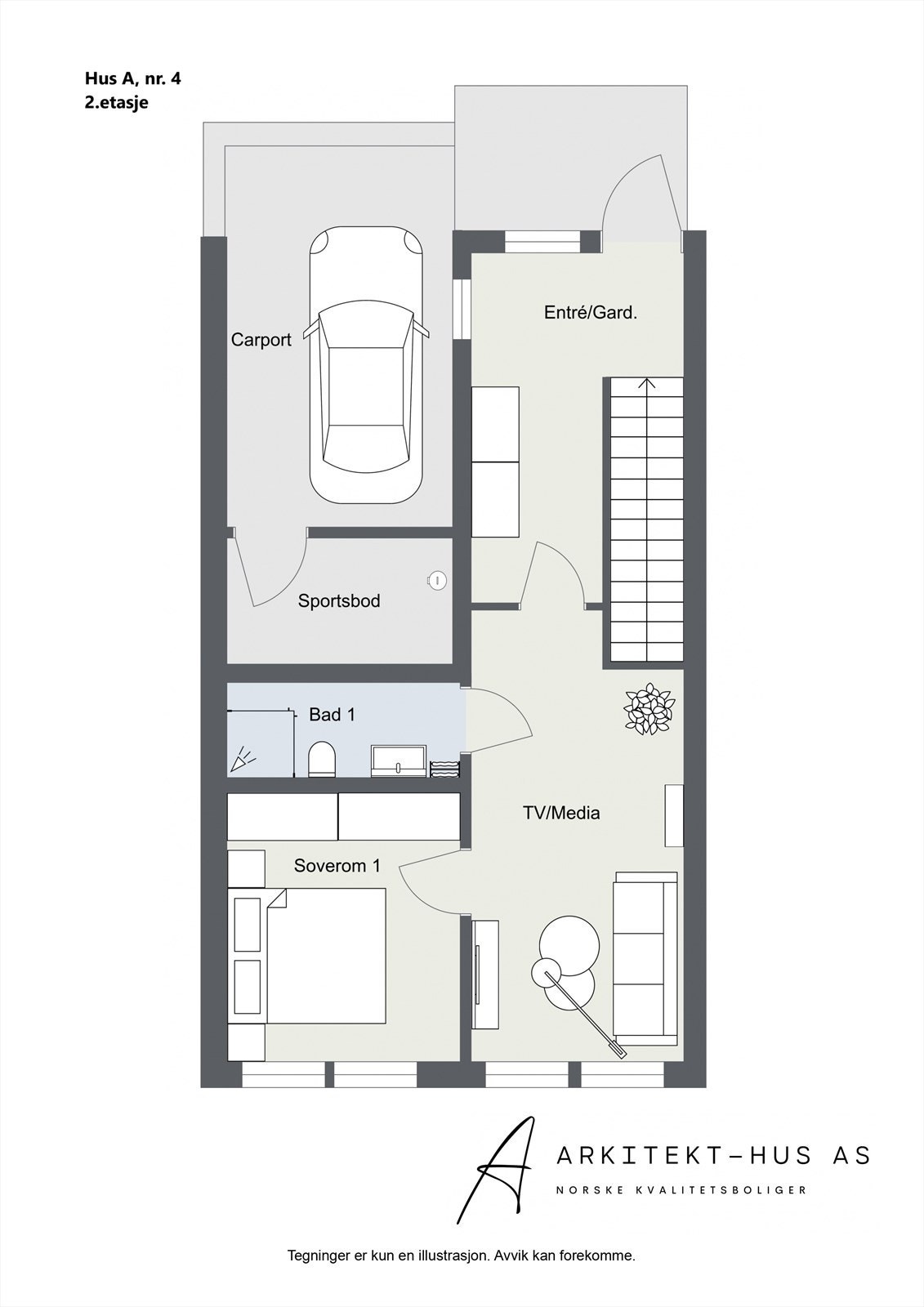 Hus A, nr. 4 - 2.etasje Galleribilde