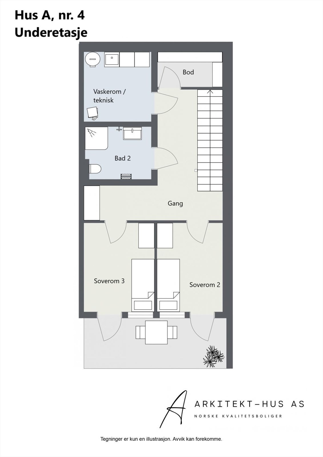 Hus A, nr. 4 - underetasje Galleribilde