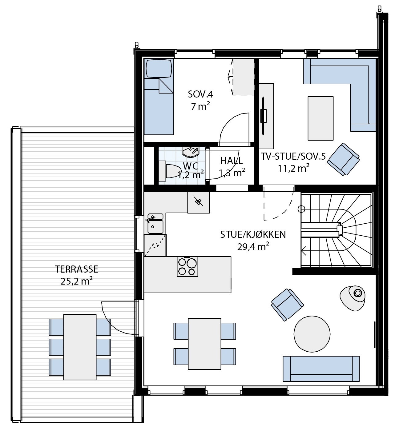 Plantegning 2. etg. Galleribilde
