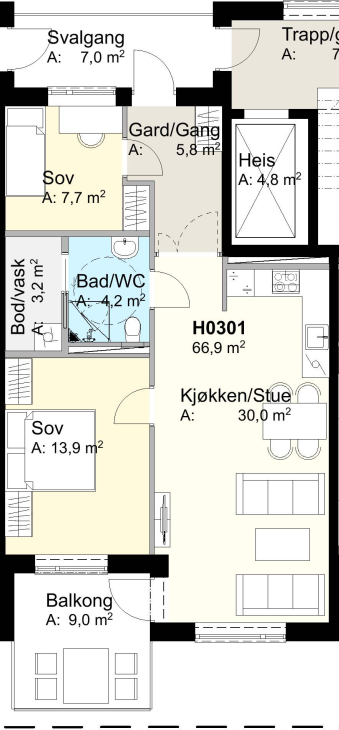 Plantegning H0301 Galleribilde