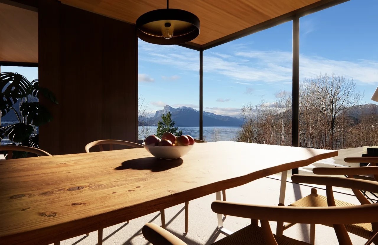 Spisestue med utsikt (Bildet er kun ment som en illustrasjon) Galleribilde