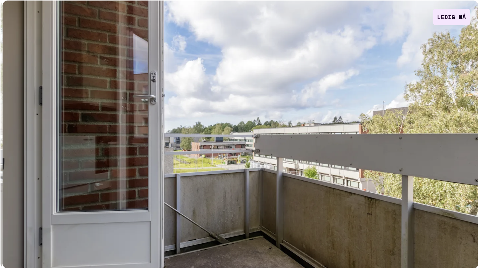 I noen av etasjene er det balkong. Galleribilde