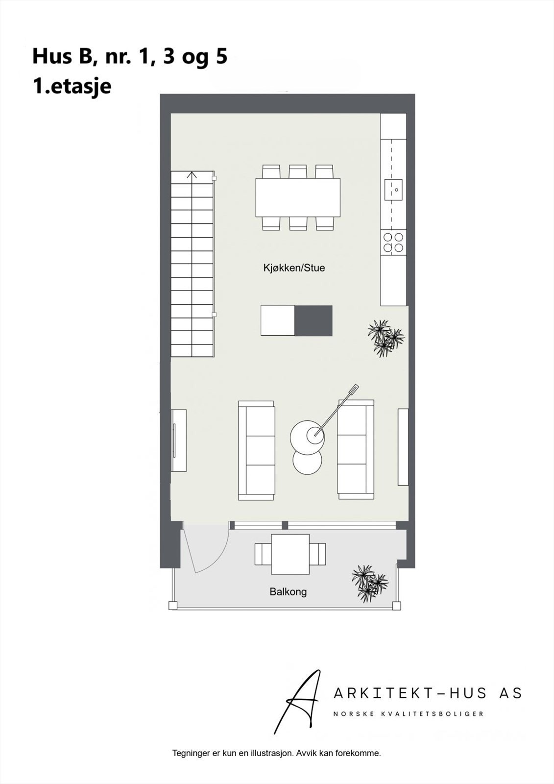 Hus B, nr. 1 - 1.etasje Galleribilde
