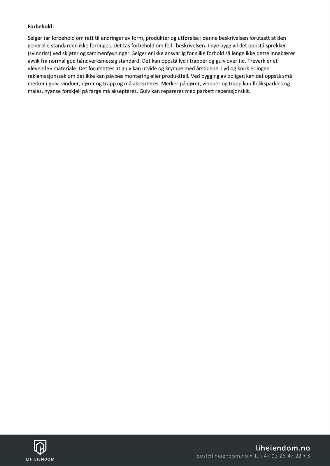 Leveransebeskrivelse - Tomannsbolig - Solstadløkka Galleribilde