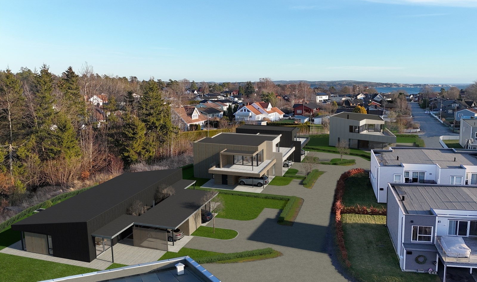 Boligene ligger fint til i etablert boligområde Galleribilde