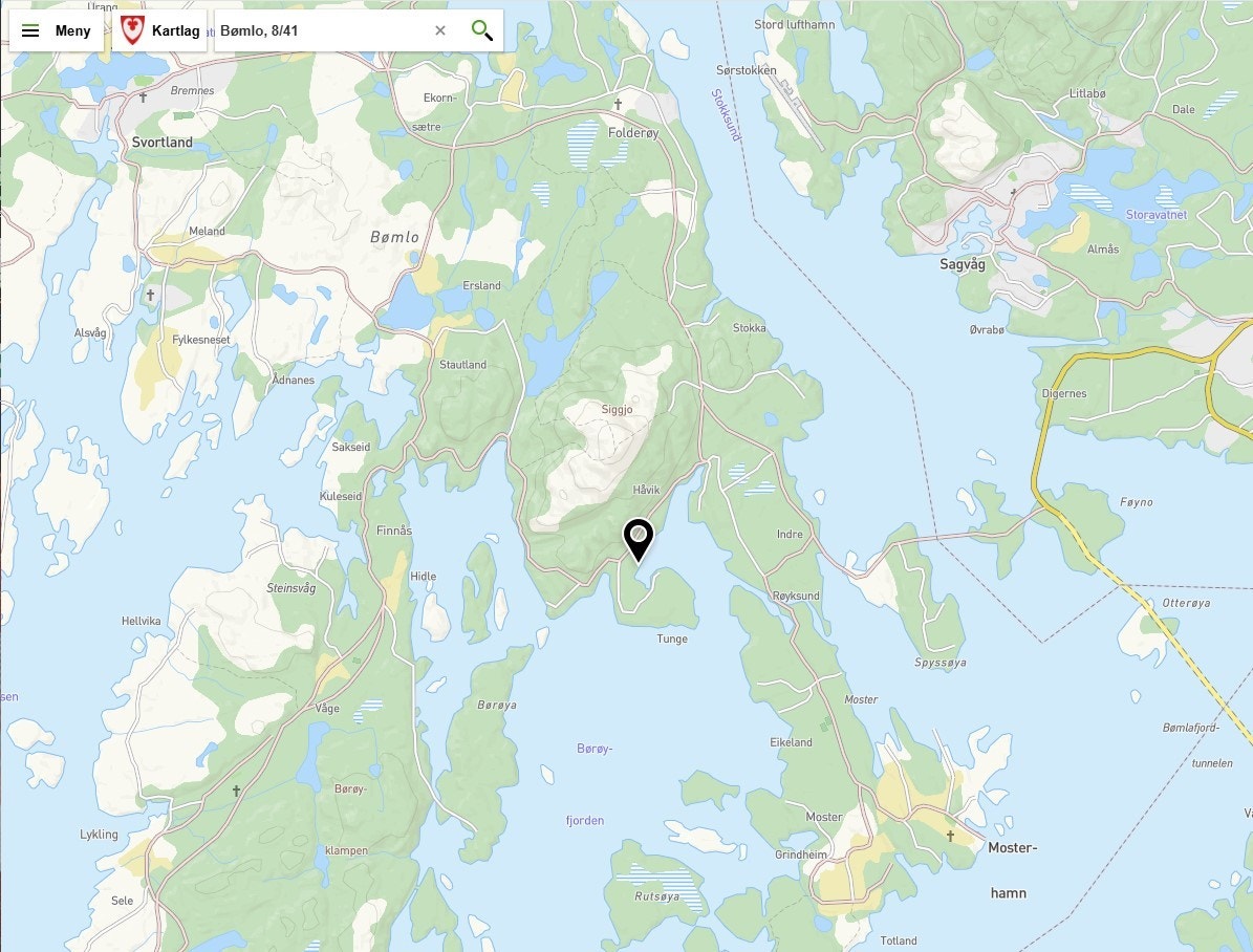 Plassering i kartet siden tomter ikkje har adresse enda Galleribilde