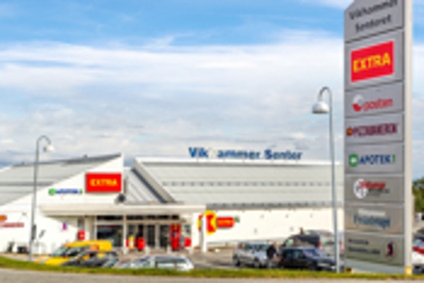 VIkhammer senter kan by på dagligvarebutikk, apotek, frisør, pizzabakeren mm. Galleribilde