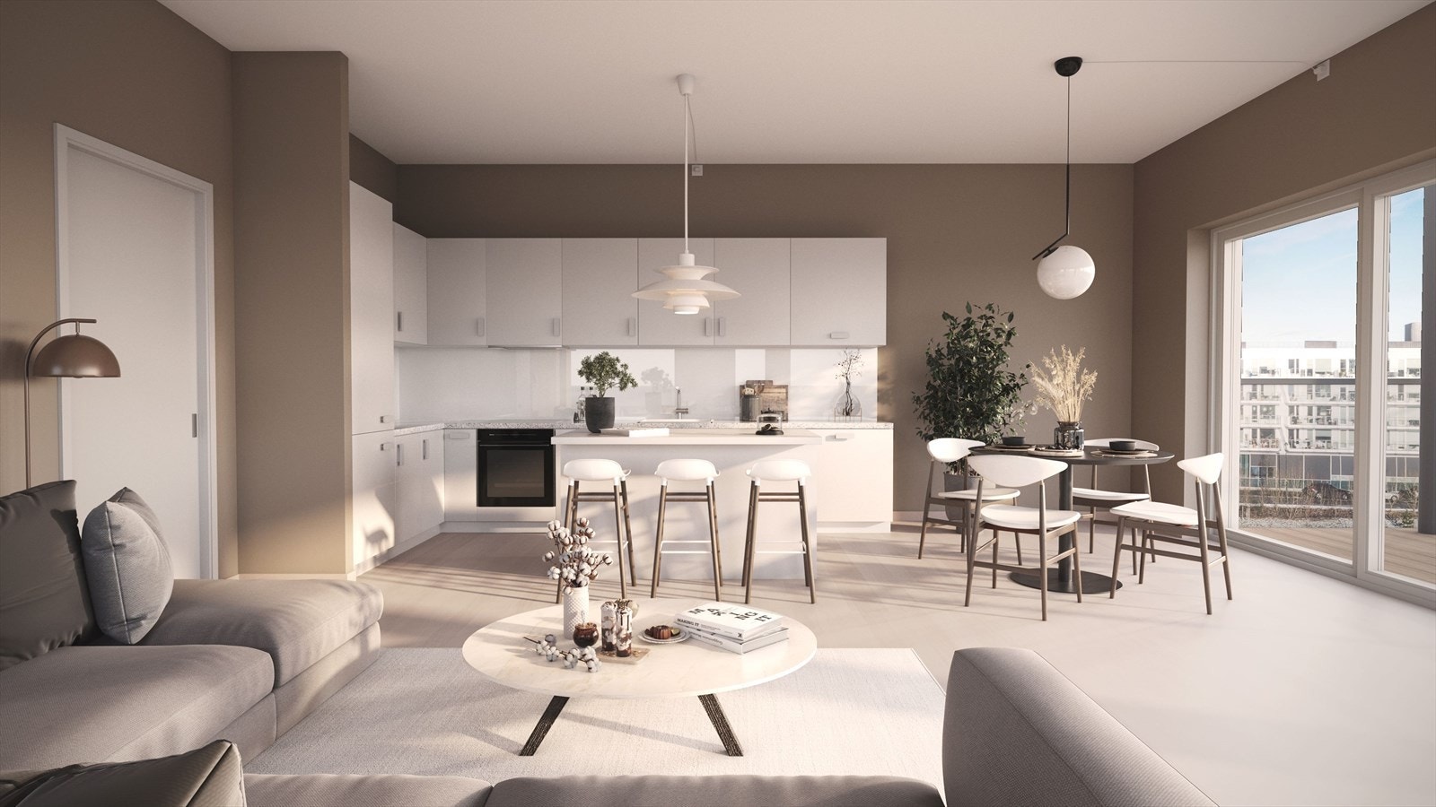 Illustrasjon av interiør. Avvik vil forekomme. Galleribilde