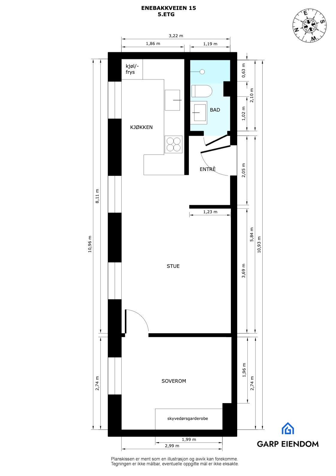 Svært god og arealeffektiv planløsning. Galleribilde