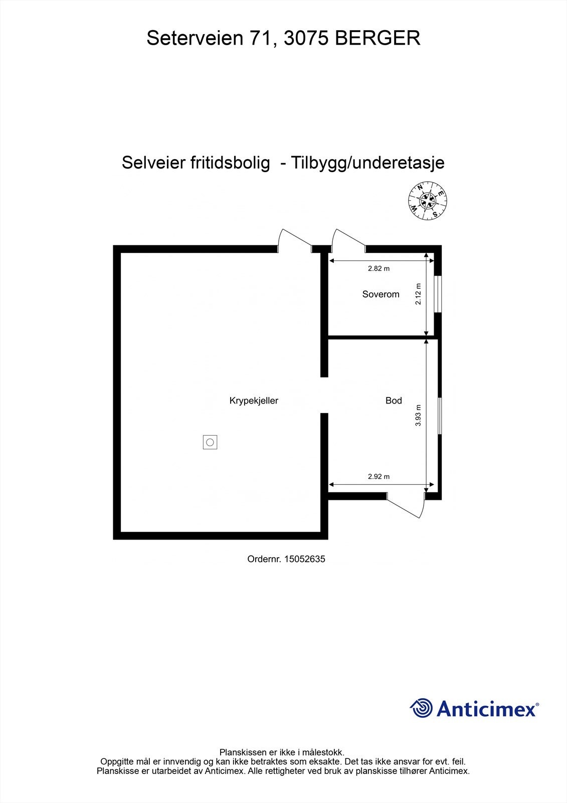 Plantegning tilbygg/underetasje Galleribilde