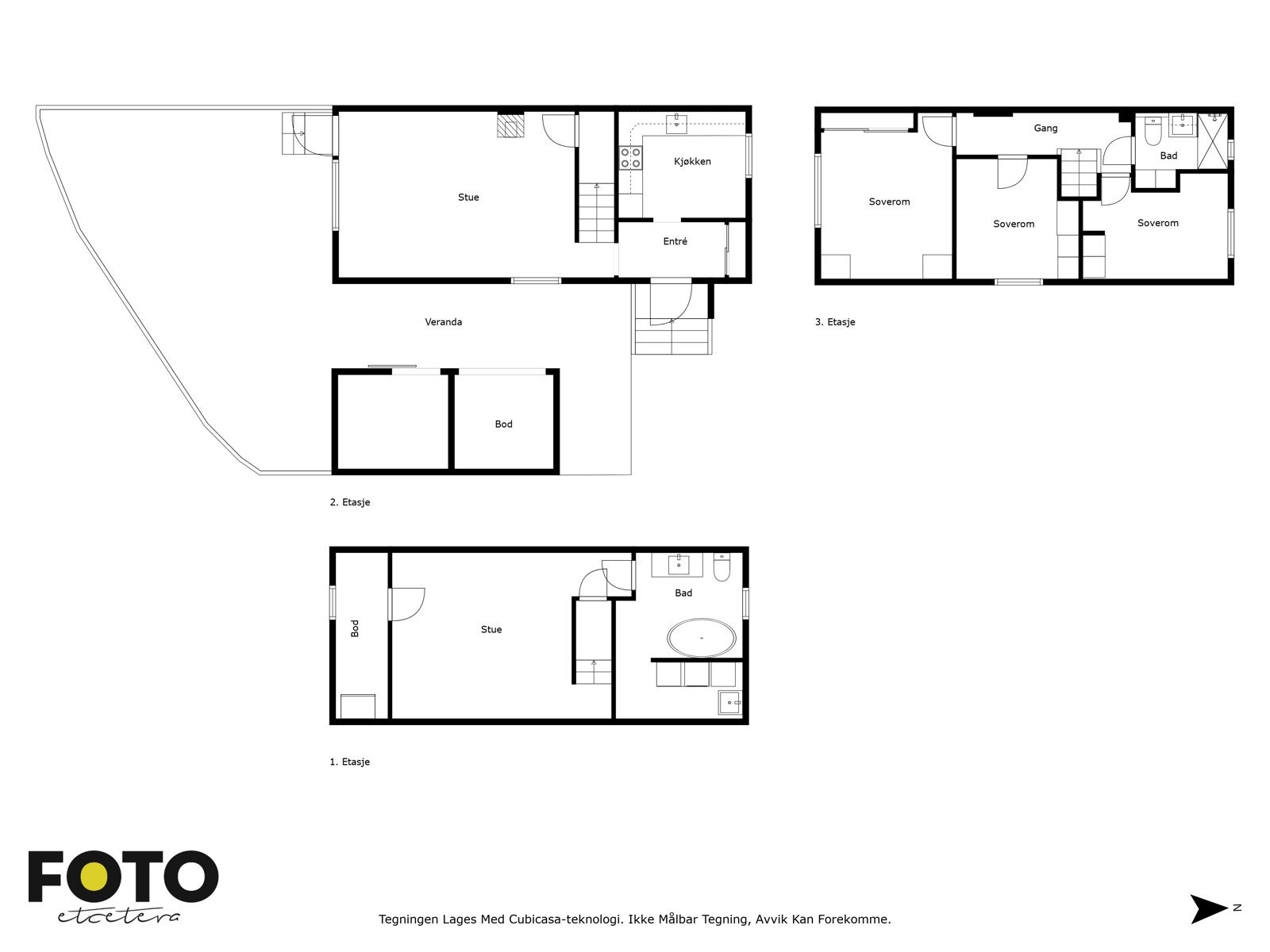 Plantegning alle plan. Galleribilde