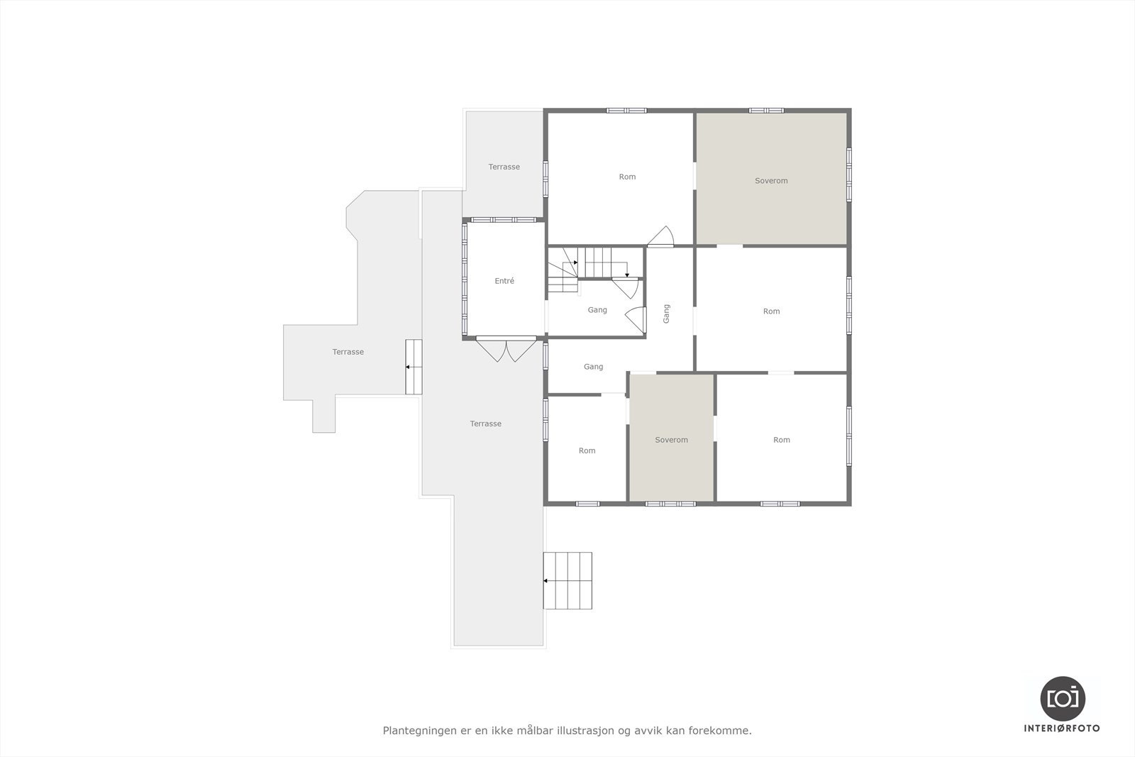 Plantegning 1. etasje Galleribilde