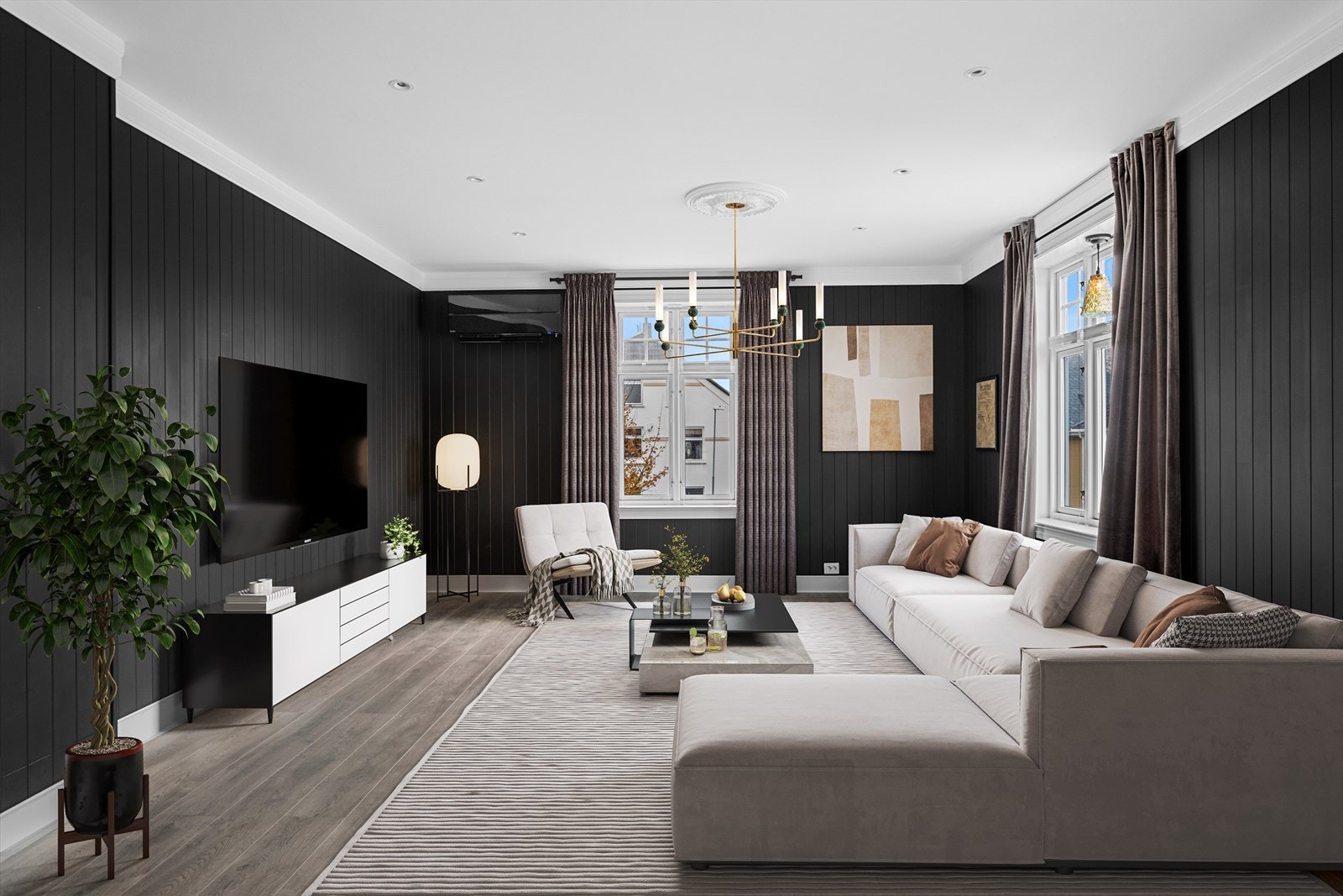 Illustrasjon stue leilighet 2. etasje Galleribilde