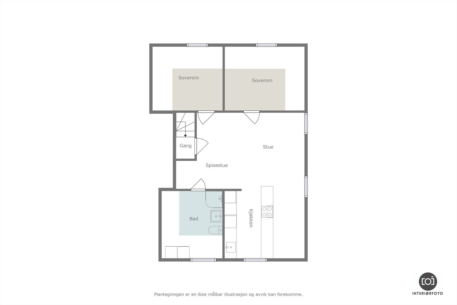 Plantegning loft Galleribilde