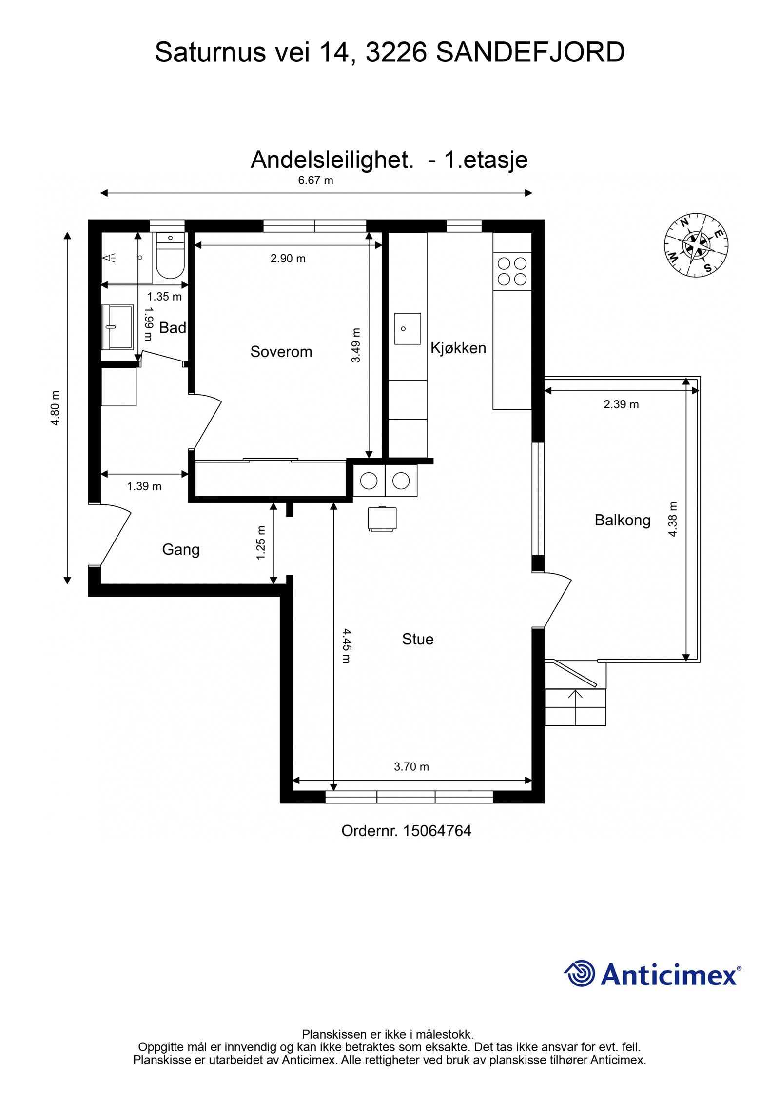 Plantegning 1.etasje Galleribilde
