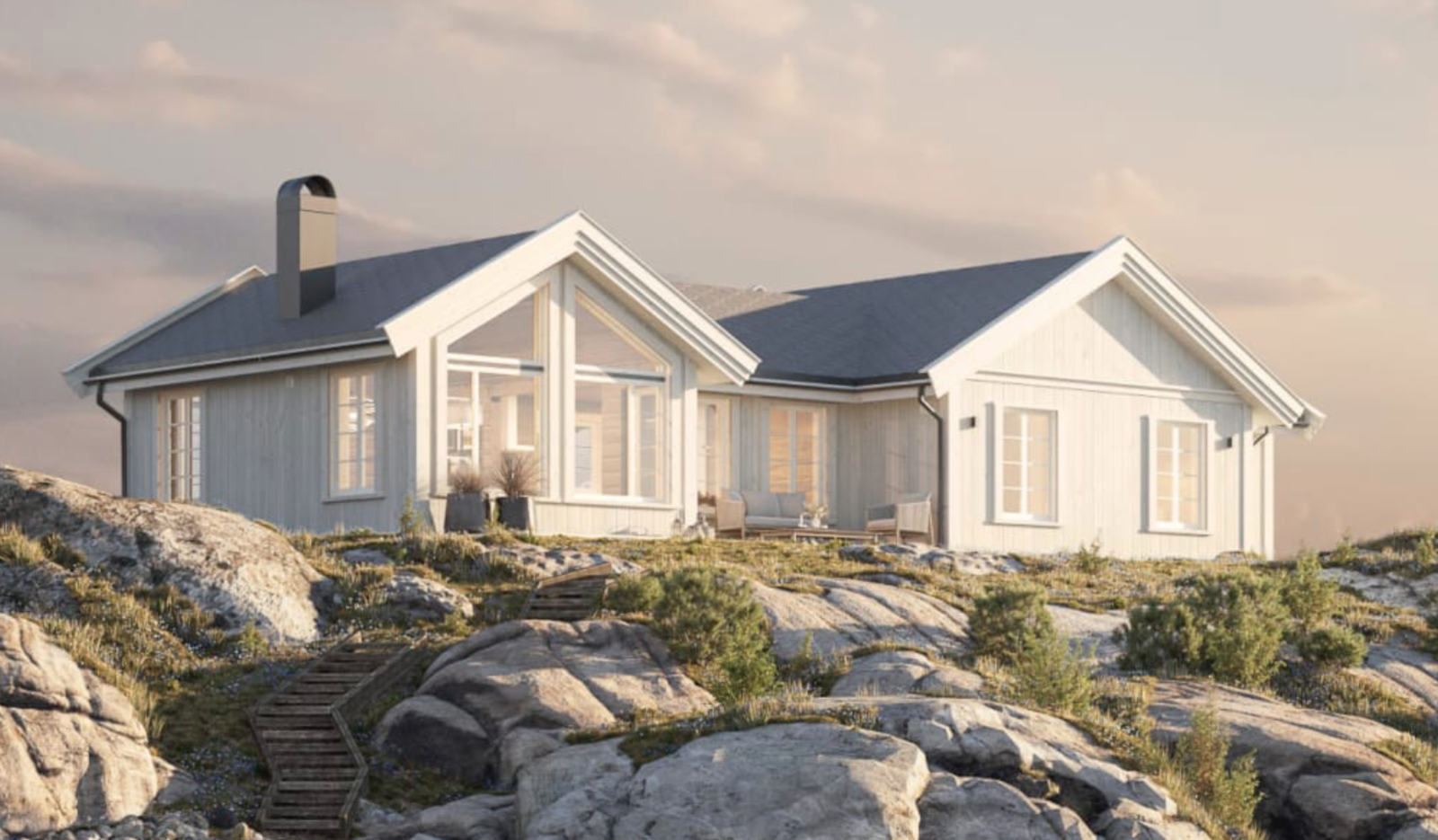 Eiendomsmegler Ole-Ivar Bjørkamo har gleden av å kunne tilby denne flott hyttemodellen fra Telemarkhytter. Galleribilde