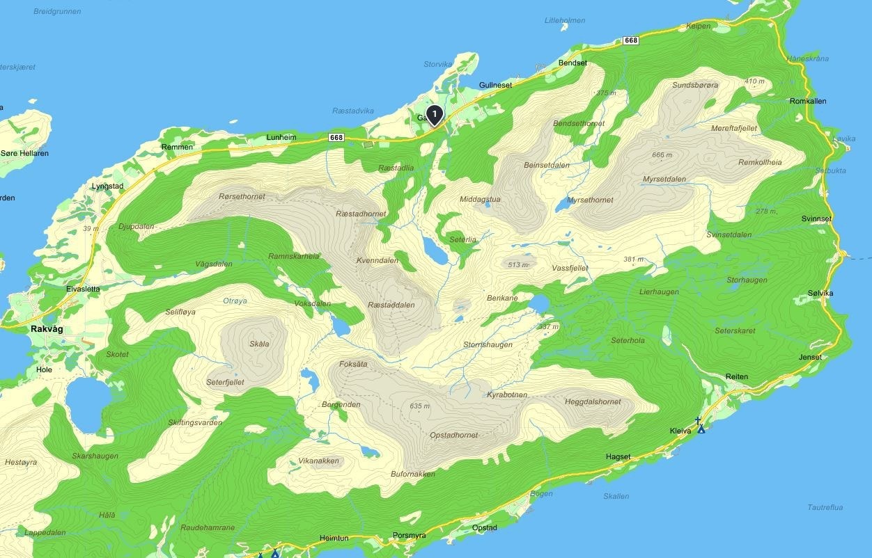 Kart over området Galleribilde