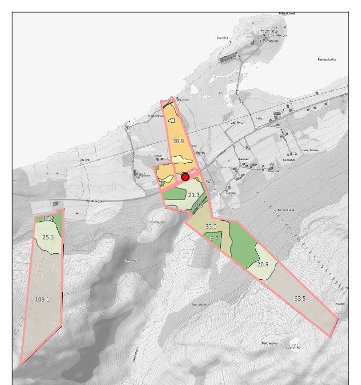 Kart over eiendommen Galleribilde