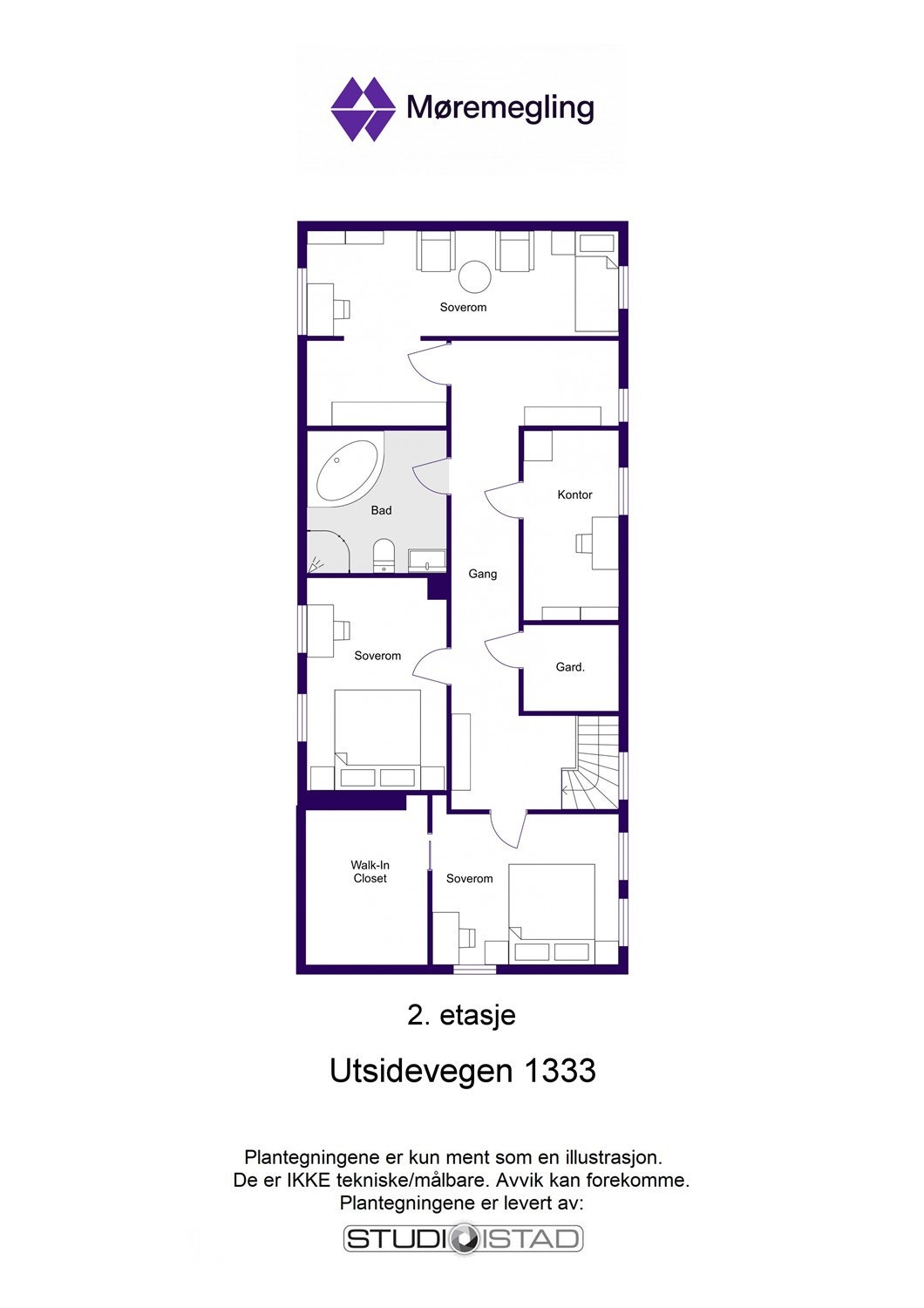 Plantegning 2. etasje Galleribilde