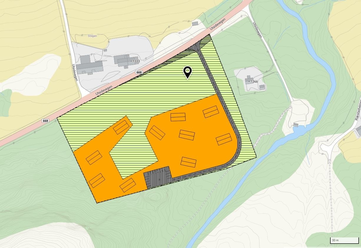 Plankart Hyttefelt Stegan Galleribilde