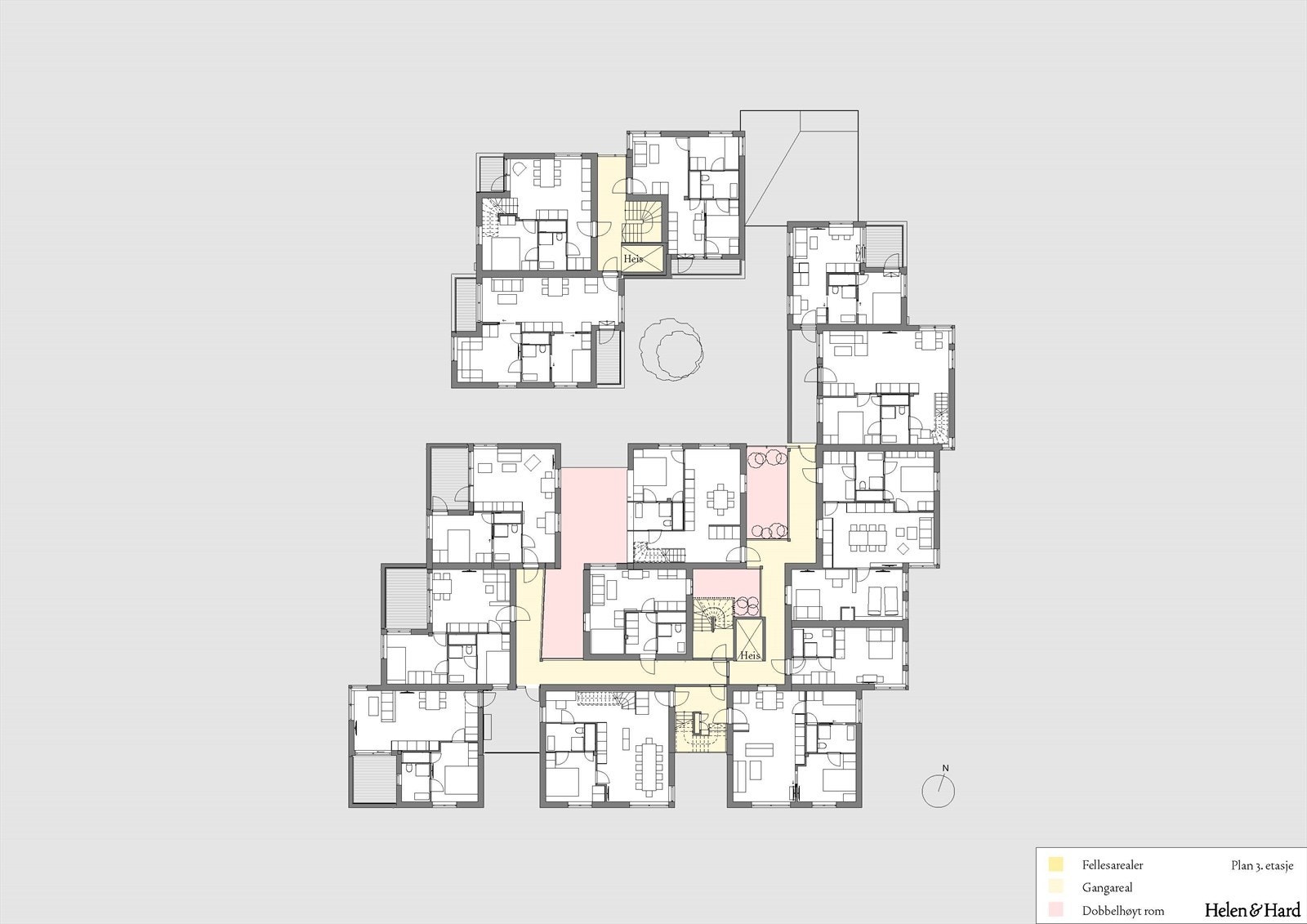 Plan 3. et. fellesarealer Galleribilde