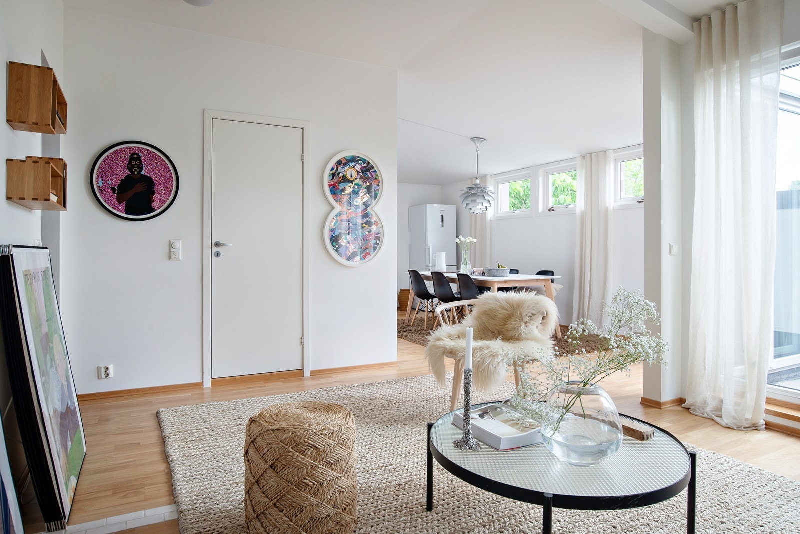 Tidligere har det vært et soverom her, enkelt å sette opp en vegg dersom behovet melder seg. Galleribilde