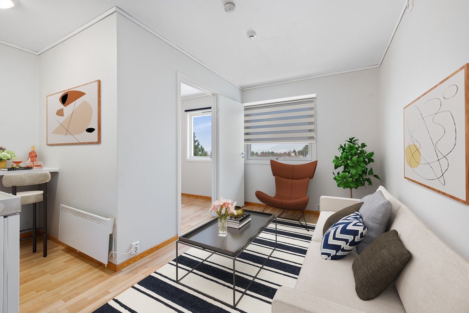 Velkommen til Hørløcks veg 68 - En 2-roms selveierleilighet med attraktiv beliggenhet på Jakobsli. Dette er en av flere ny-seksjonerte leiligheter i et nytt og spennende sameiet på populære Jakobsli. (Digitalt møblert). Galleribilde