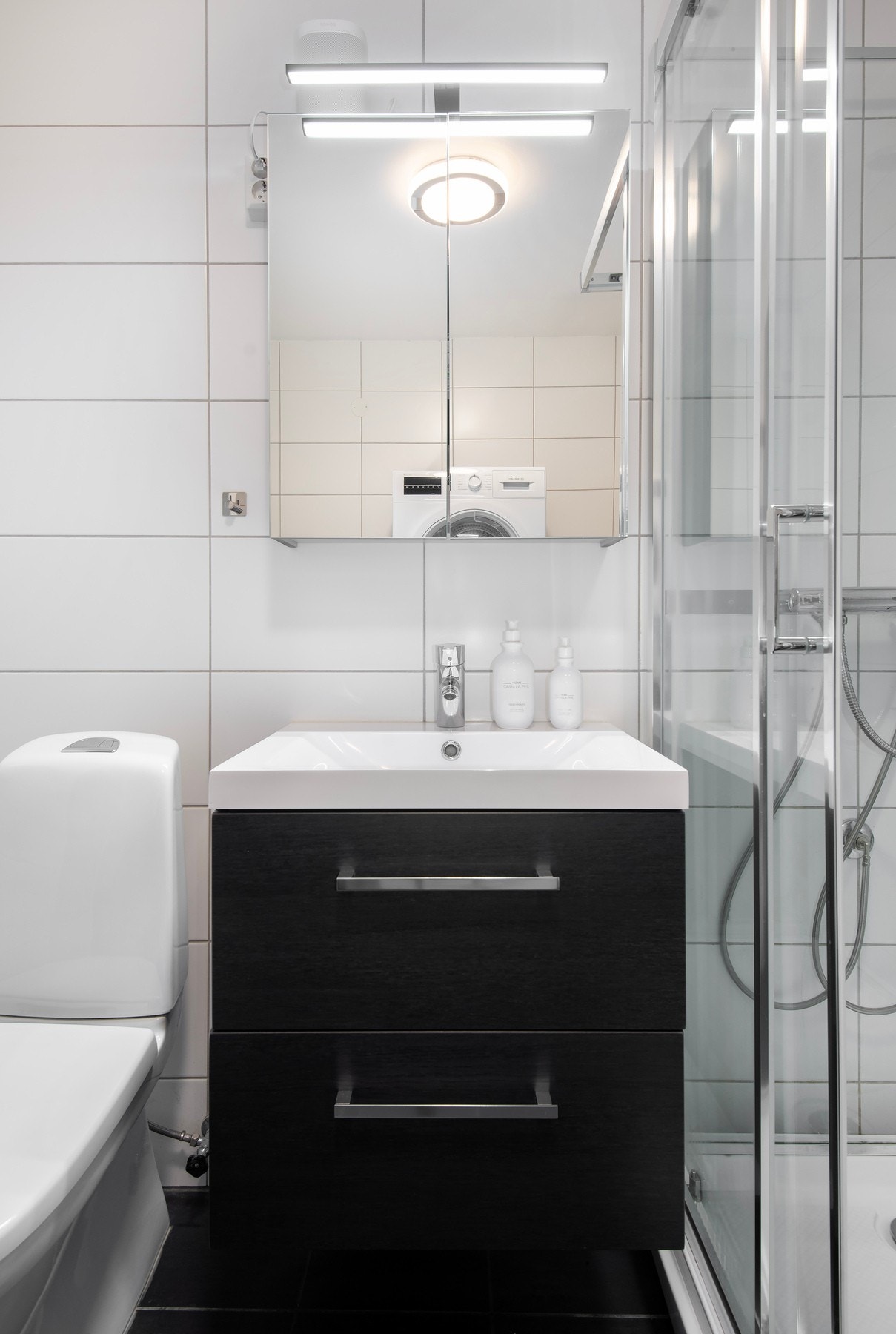 Her er også opplegg for vaskemaskin/tørketrommel. Galleribilde