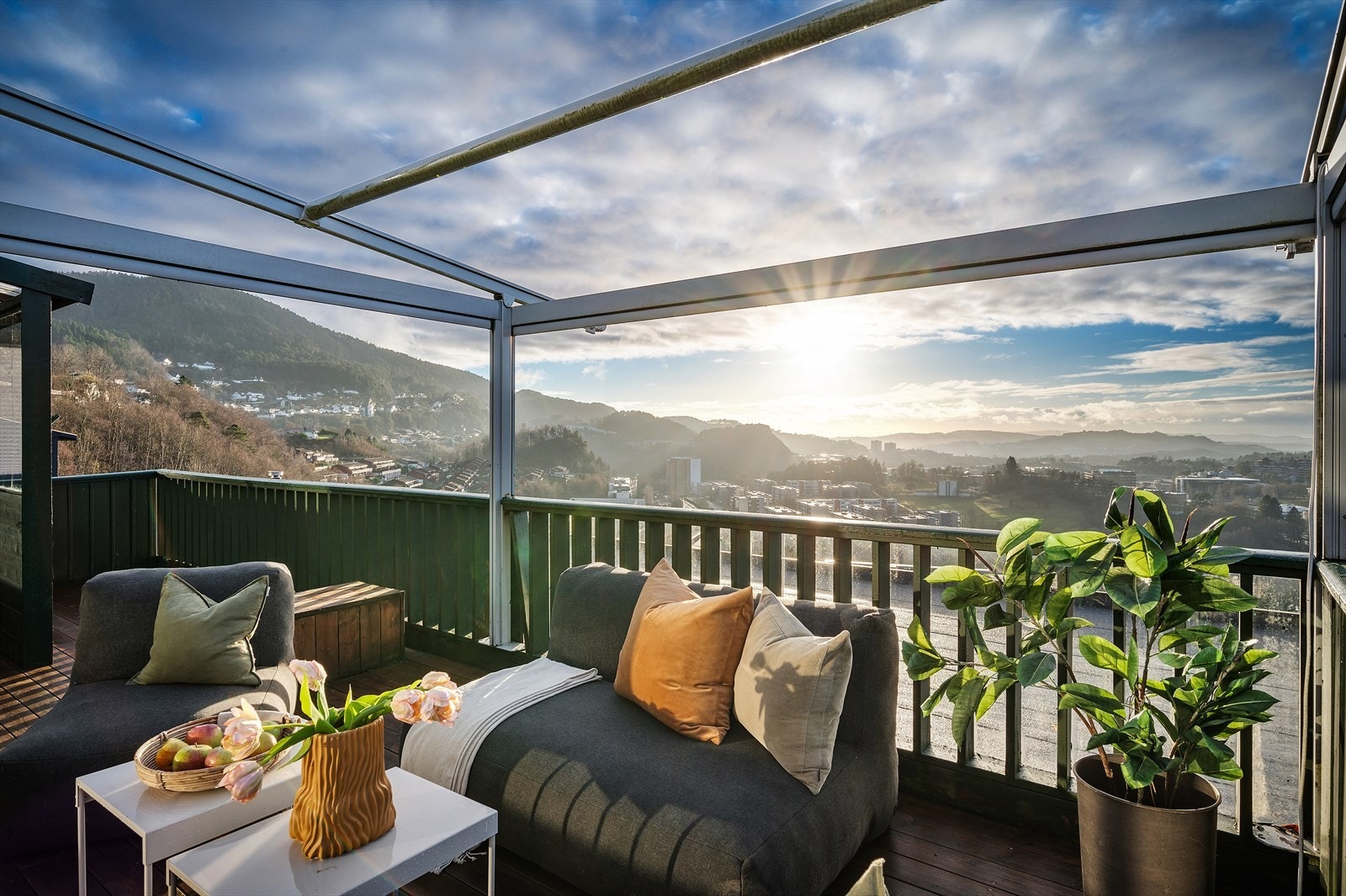 - Her kan du nyte panoramautsikt over vakre Fyllingsdalen - Galleribilde