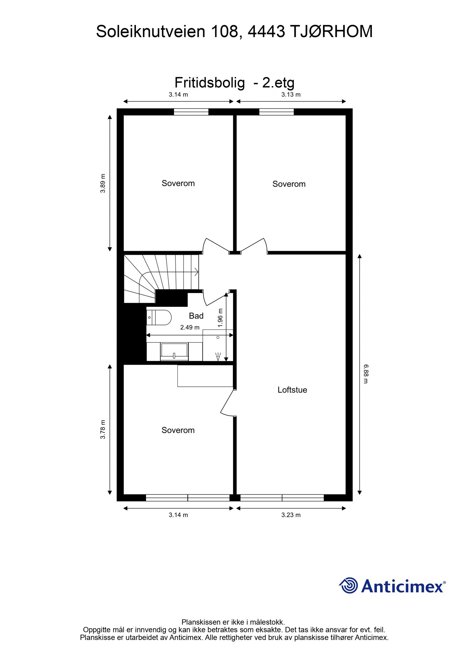 Plantegning 2. etasje Galleribilde