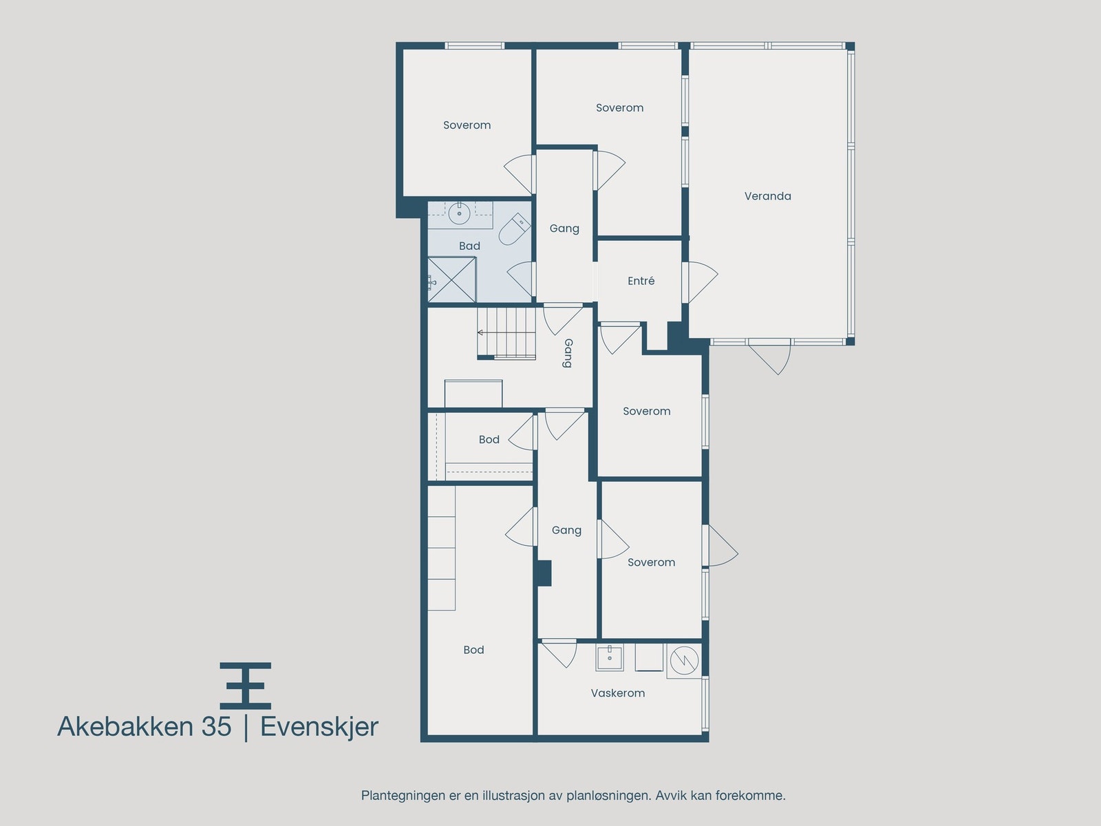 Plantegning underetasje Galleribilde
