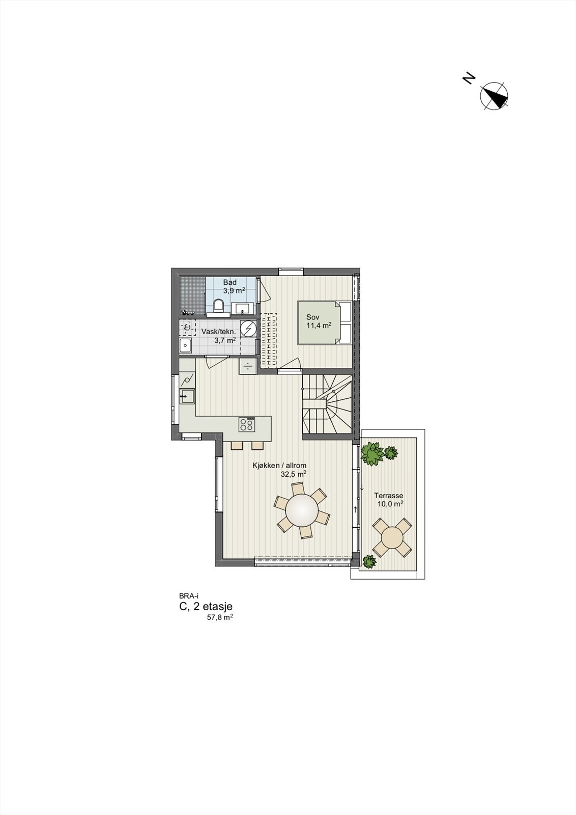 Plantegning 2. etasje. Galleribilde