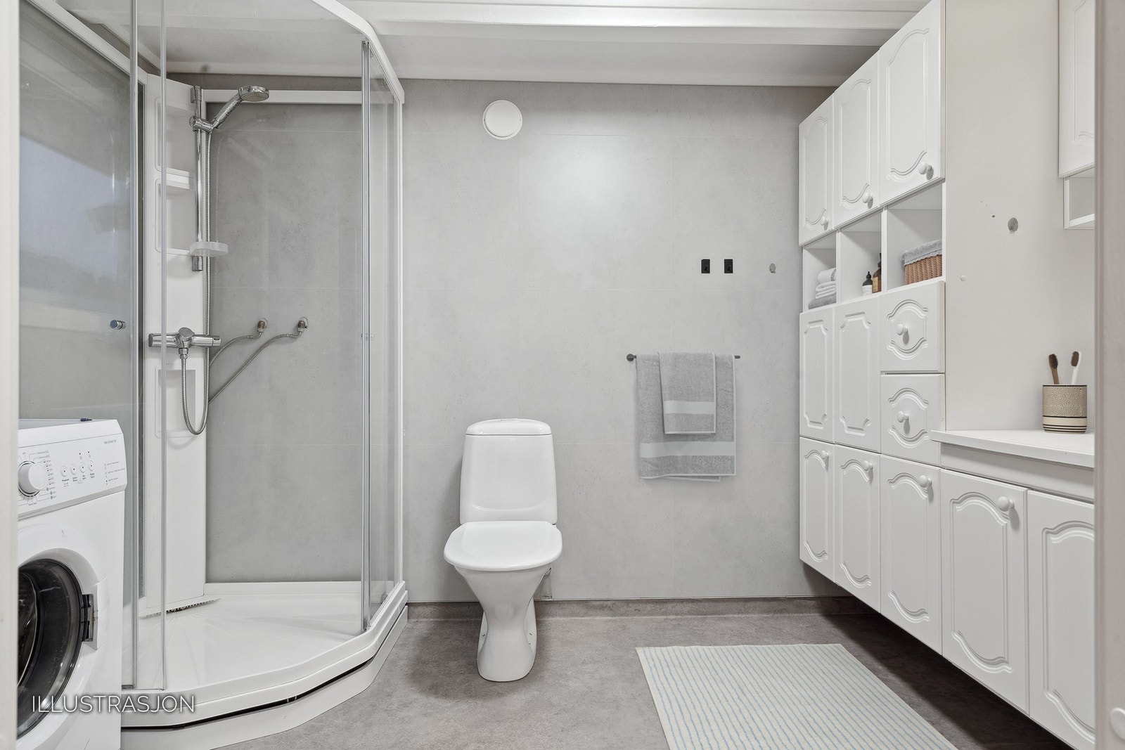 Bad/vaskerom av god størrelse. Galleribilde