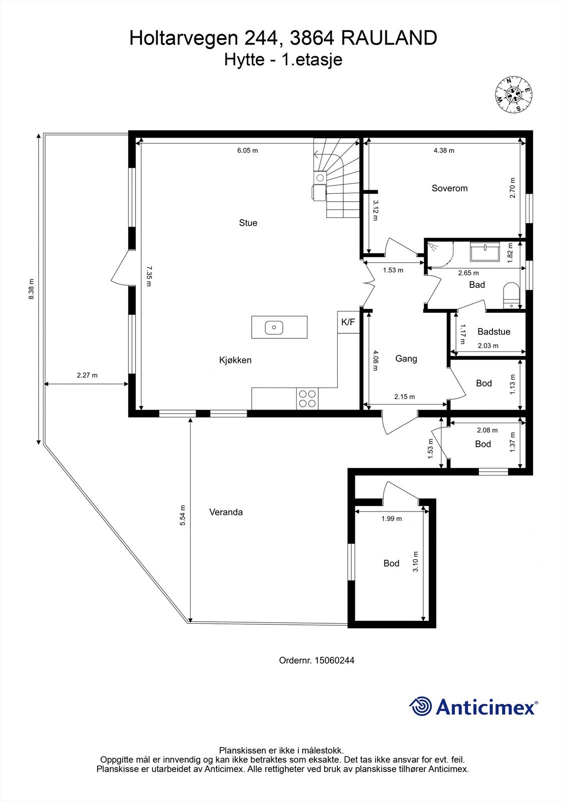 Plantegning 1. etg Galleribilde
