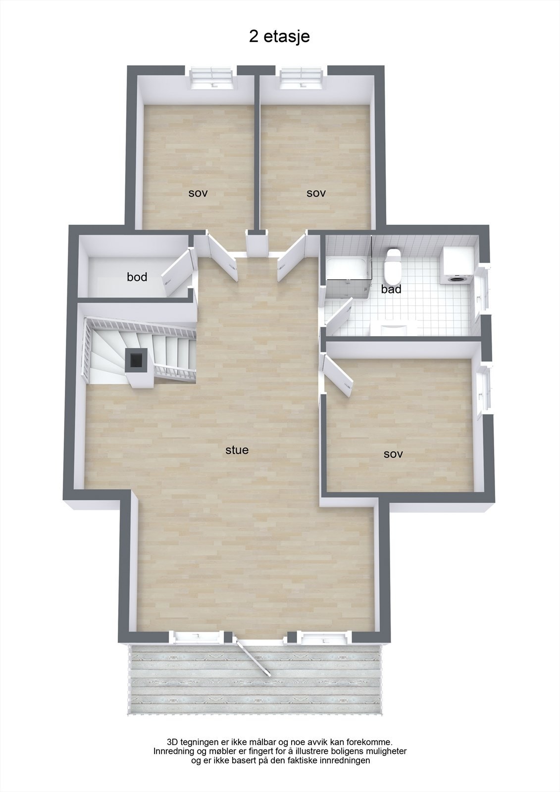 Plantegning 2. etg Galleribilde