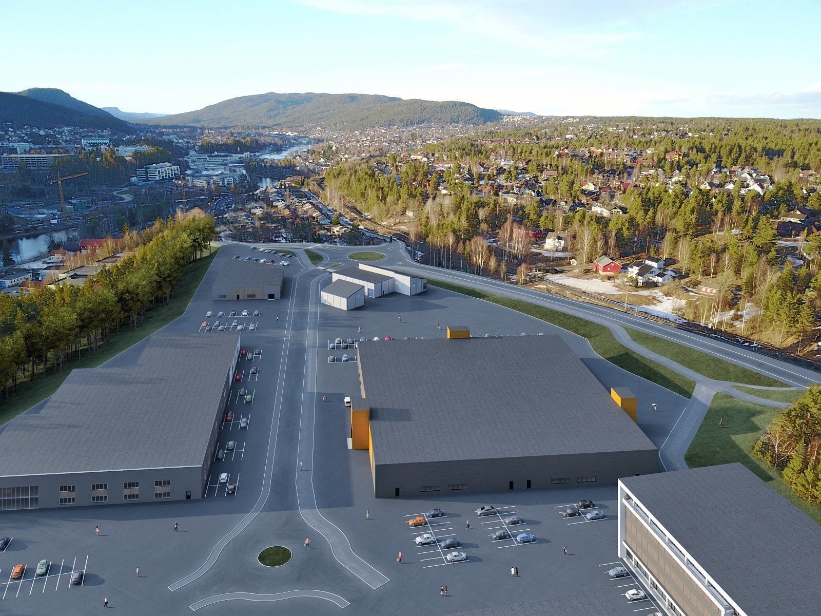 Flyfoto fra sør. Galleribilde