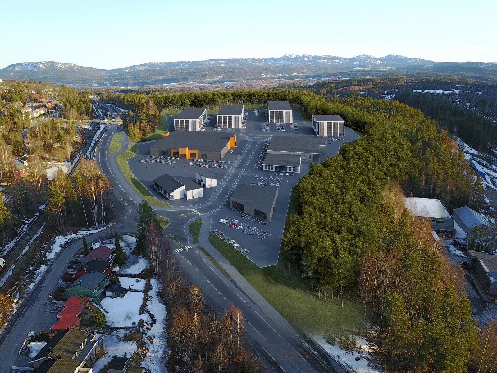 Flyfoto fra nord. Galleribilde