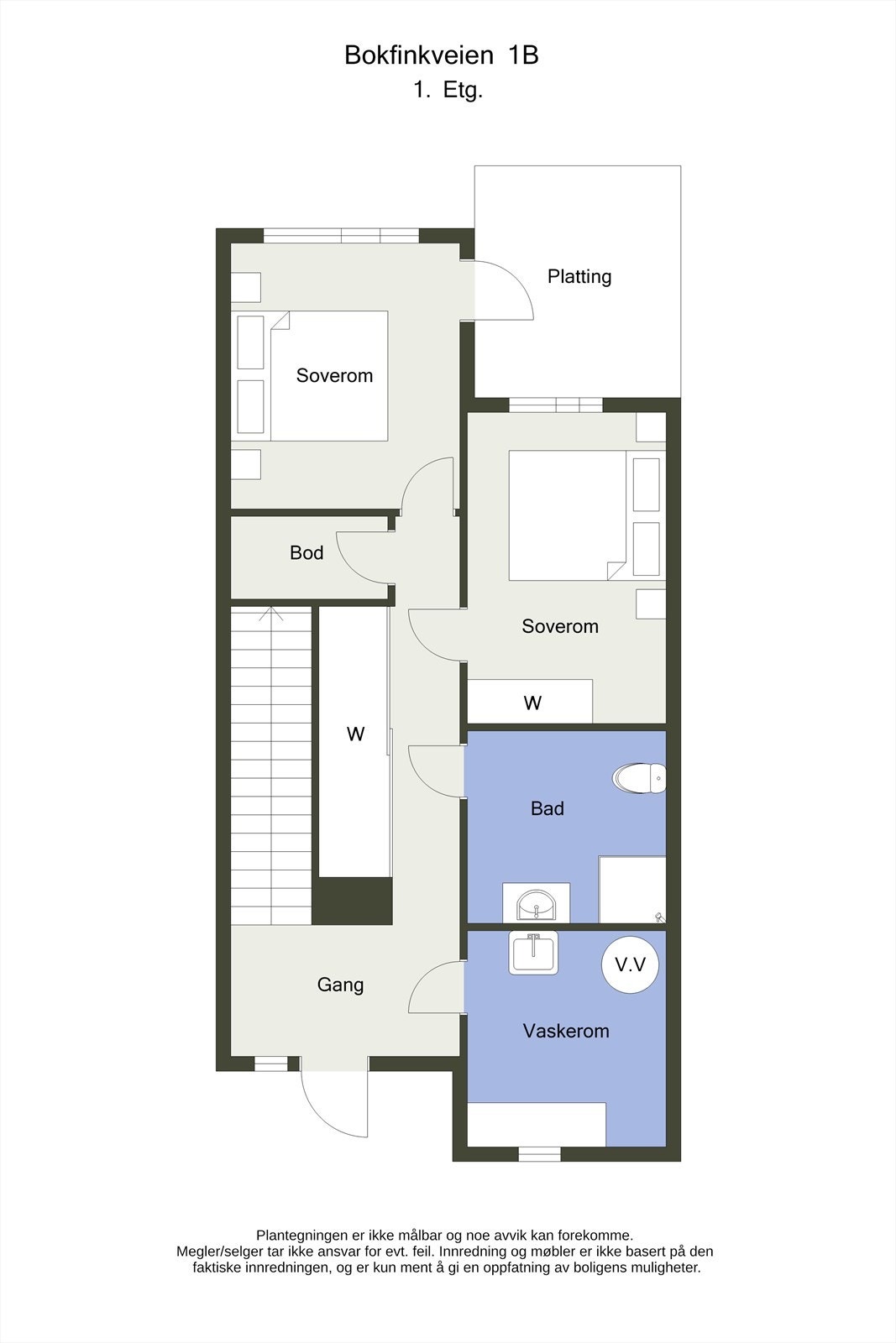 Planskisse 2D - 1.etasje Galleribilde