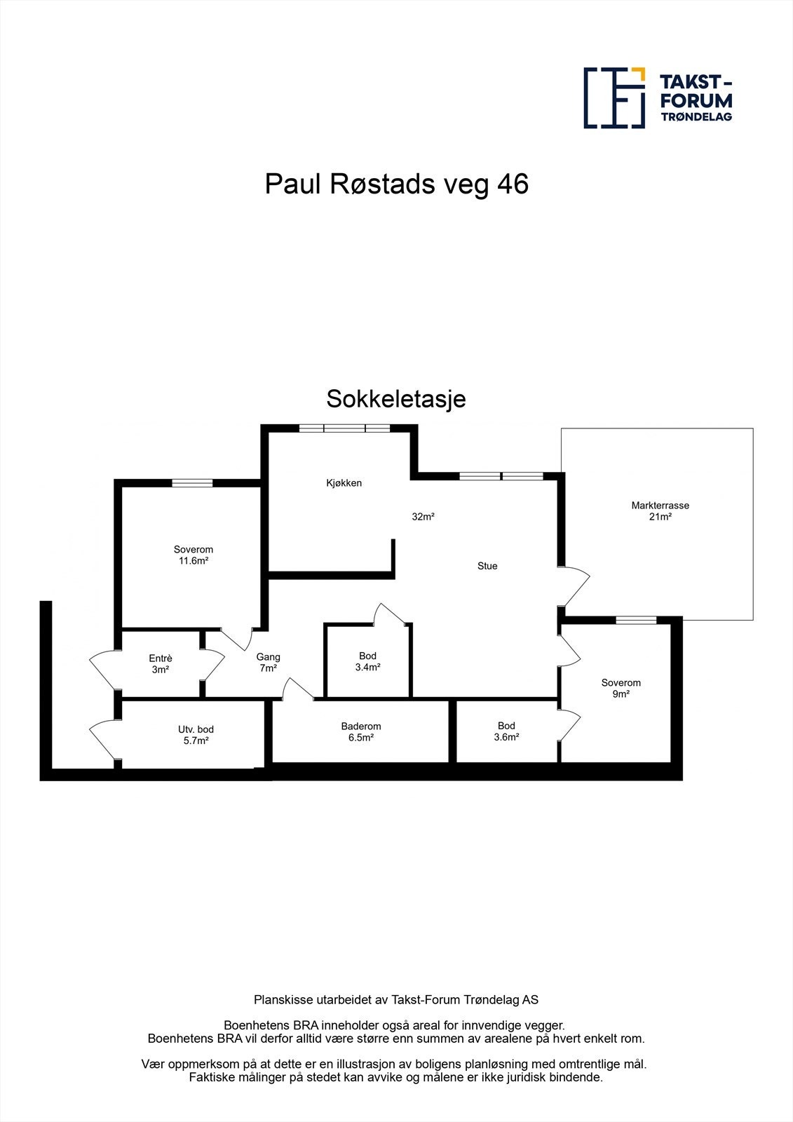 Planskisse sokkeletasje Galleribilde