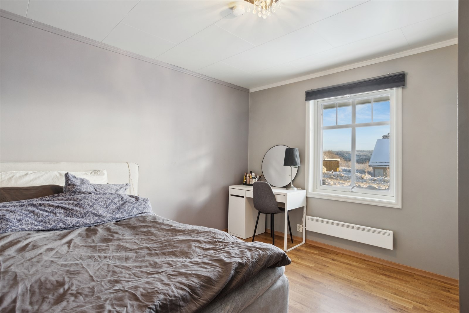 Soverommet størrelse og utforming gjør det enkelt å innrede med ønsket møblement. Galleribilde