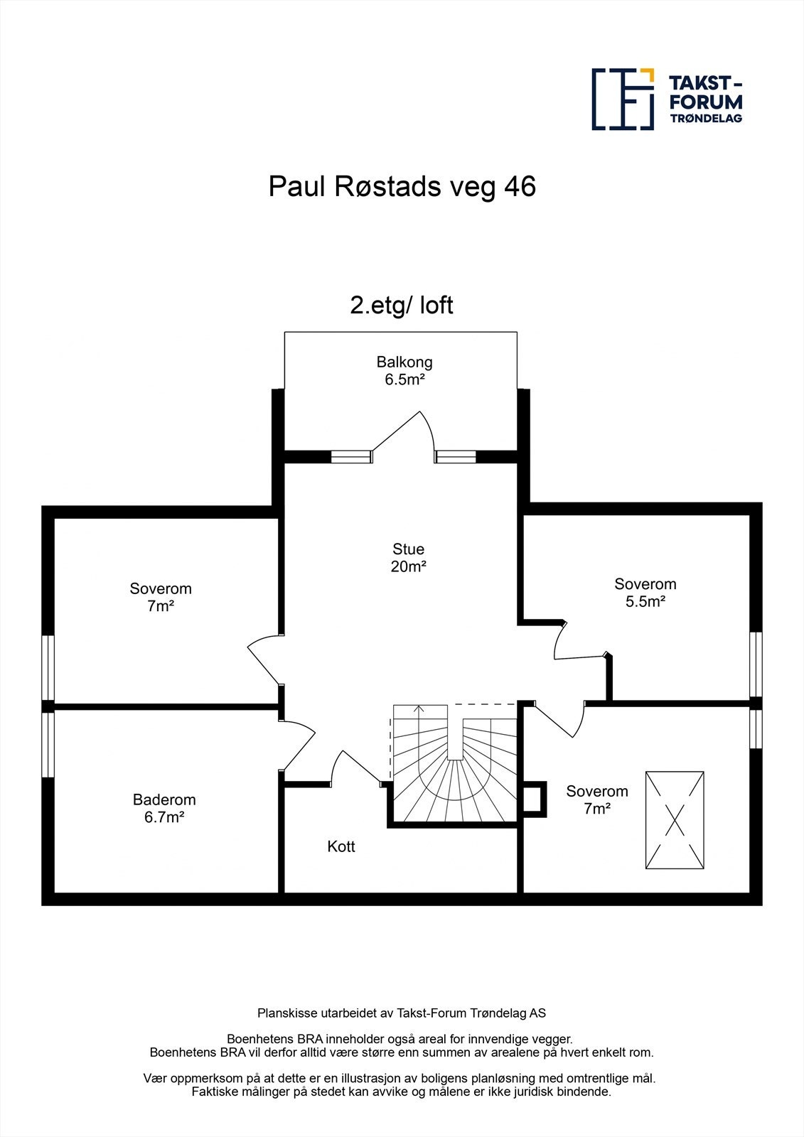 Planskisse 2. etg Galleribilde