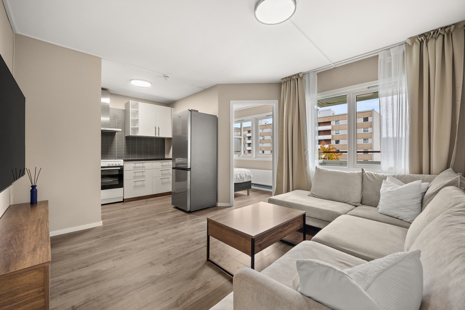 Pen og arealeffektiv 2-roms leilighet med balkong. Galleribilde