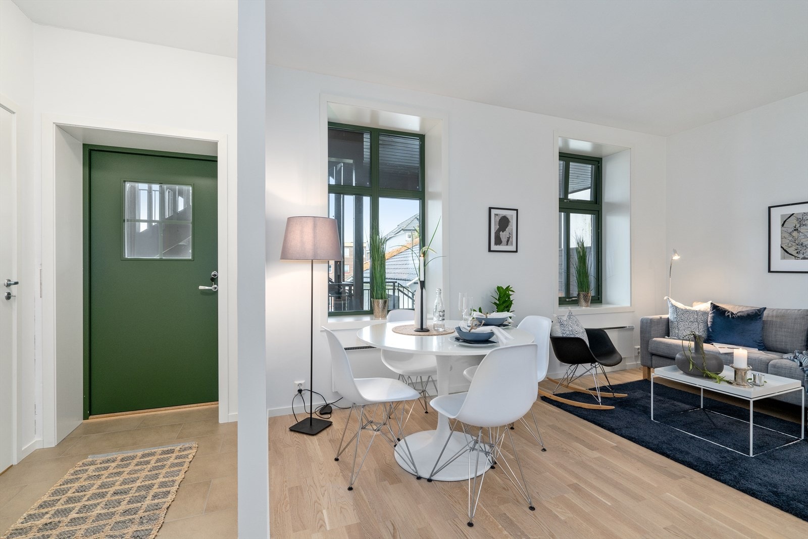 Det er toalettrom i gangen på leiligheten. Lett tilgjengelig fra inngangspartiet. Galleribilde