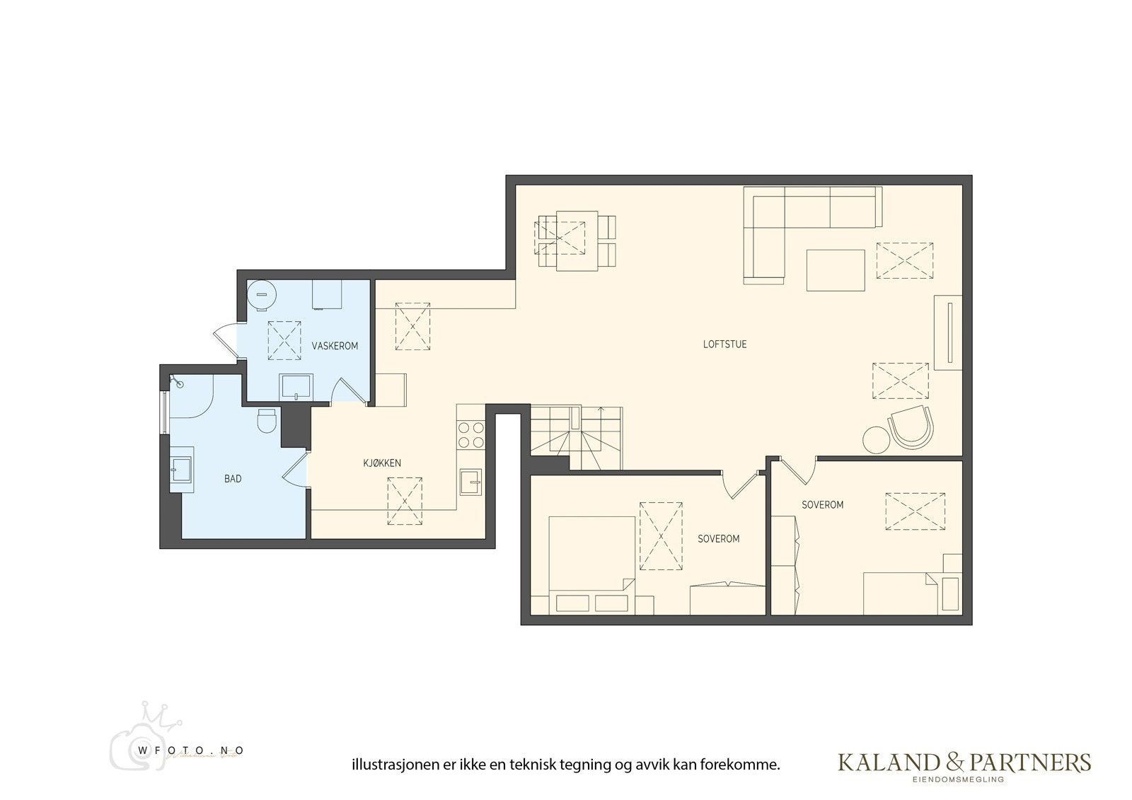 Plantegning av leiligheten Galleribilde