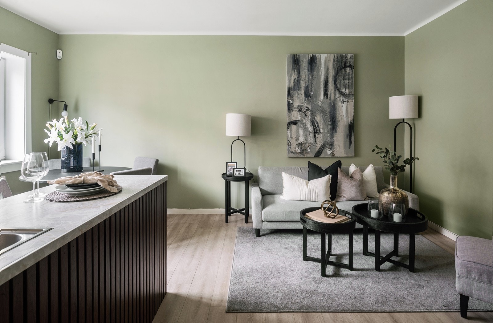 Tidsriktig og et smakfullt farge- og materialvalg Galleribilde