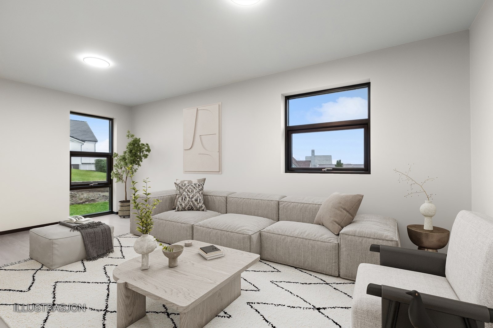 Om ønskelig kan det ene soverommet benyttes som en ekstra stue. Galleribilde