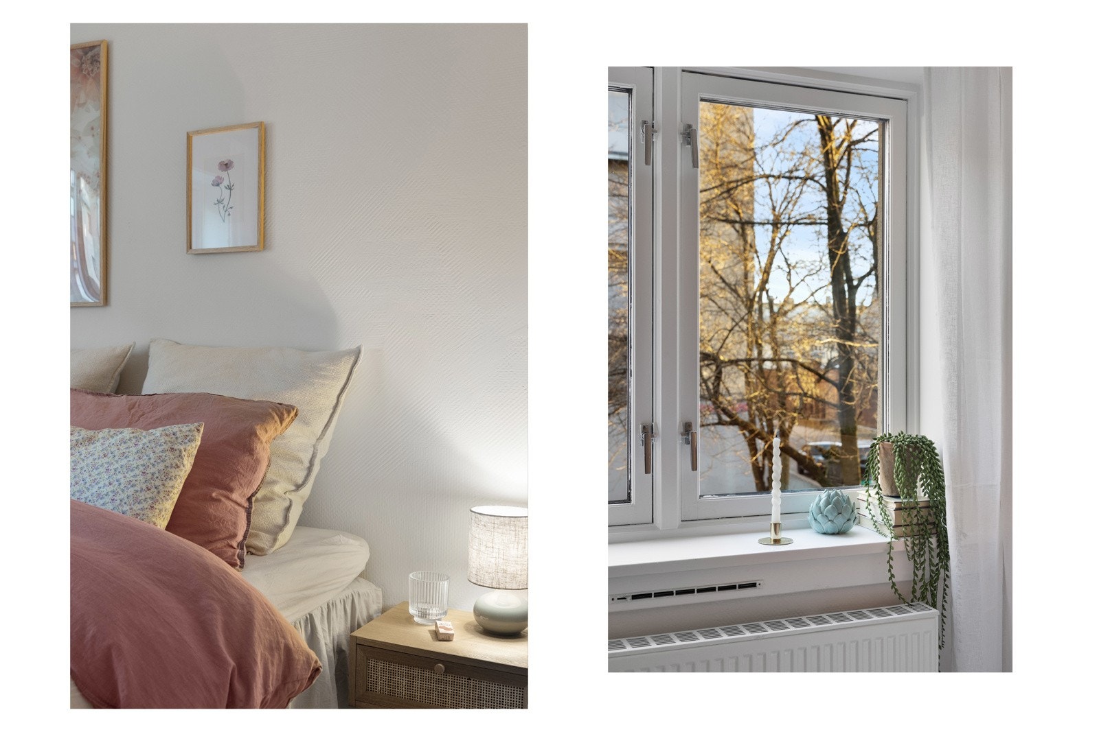 Det er 2,76 meter fra vinduet og ned til blomsterbedet på bakkeplan. Galleribilde