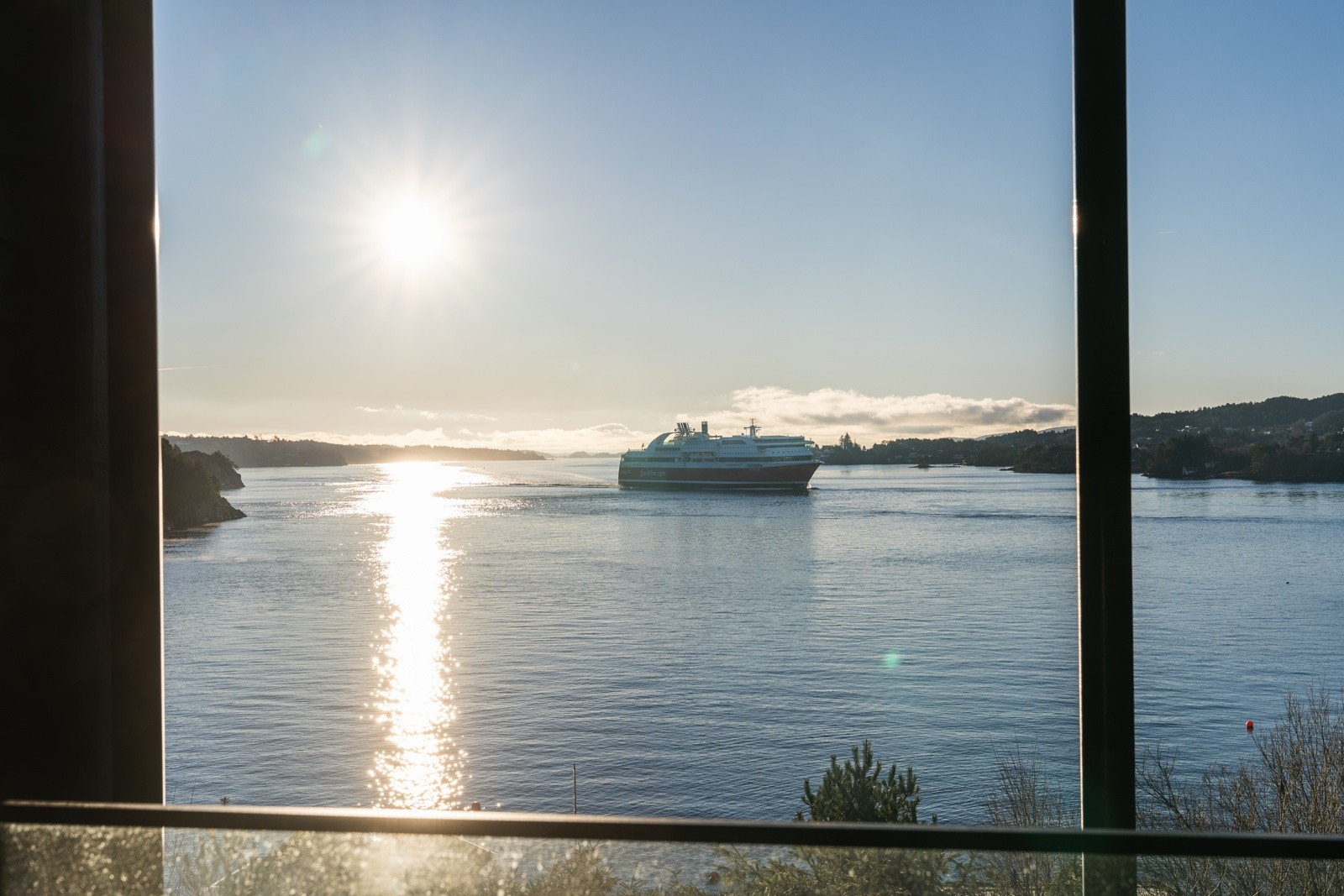 Her kan man følge med på båttrafikken i ro og fred. Galleribilde