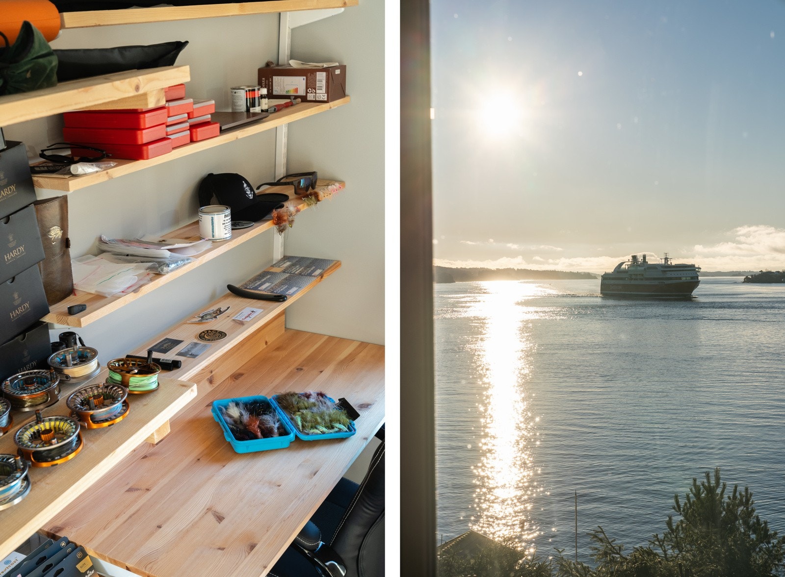 Du har en frittstående redskapsbod/oppholdsrom med nydelig sjøutsikt på 8,7kvm. Uttak til stikkkontakter og vameovn. Galleribilde